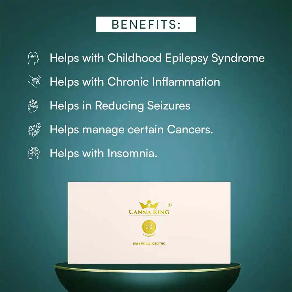 Cannaking Full Spectrum Vijaya (Hemp) Extract, 5000 mg, 10:1 CBD:THC - EASY GO on itshemp.in