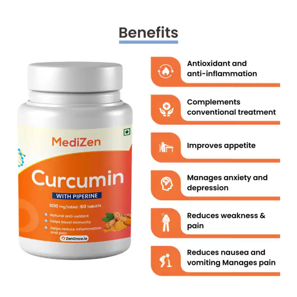 MediZen Curcumin for Inflammation Relief & Immunity Booster, 1010mg (60 Tablets) on itshemp.in