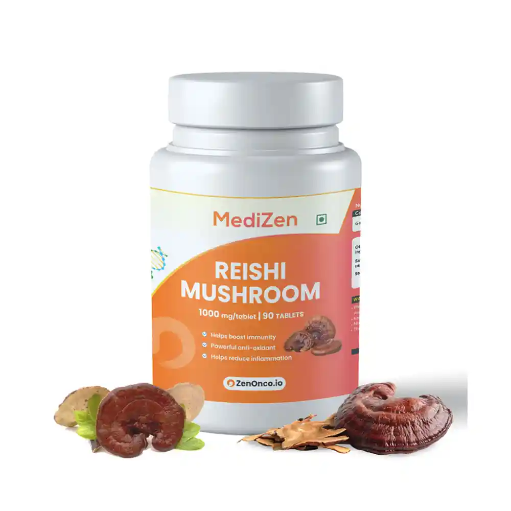 MediZen Reishi Mushroom for Enhances Recovery & Immune Support, 1000mg (90 Tablets) on itshemp.in