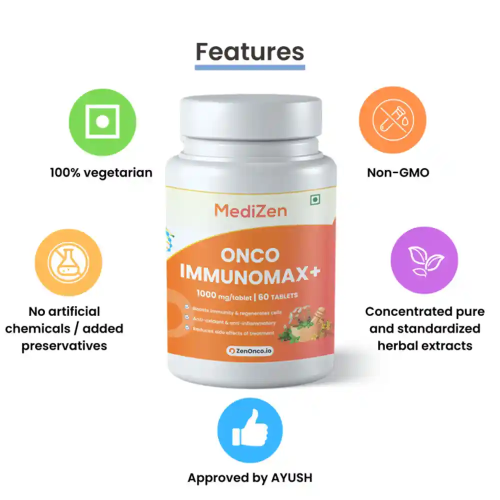 MediZen Onco ImmunoMax+ for Enhanced Immune Support (60 Tablets) on itshemp.in