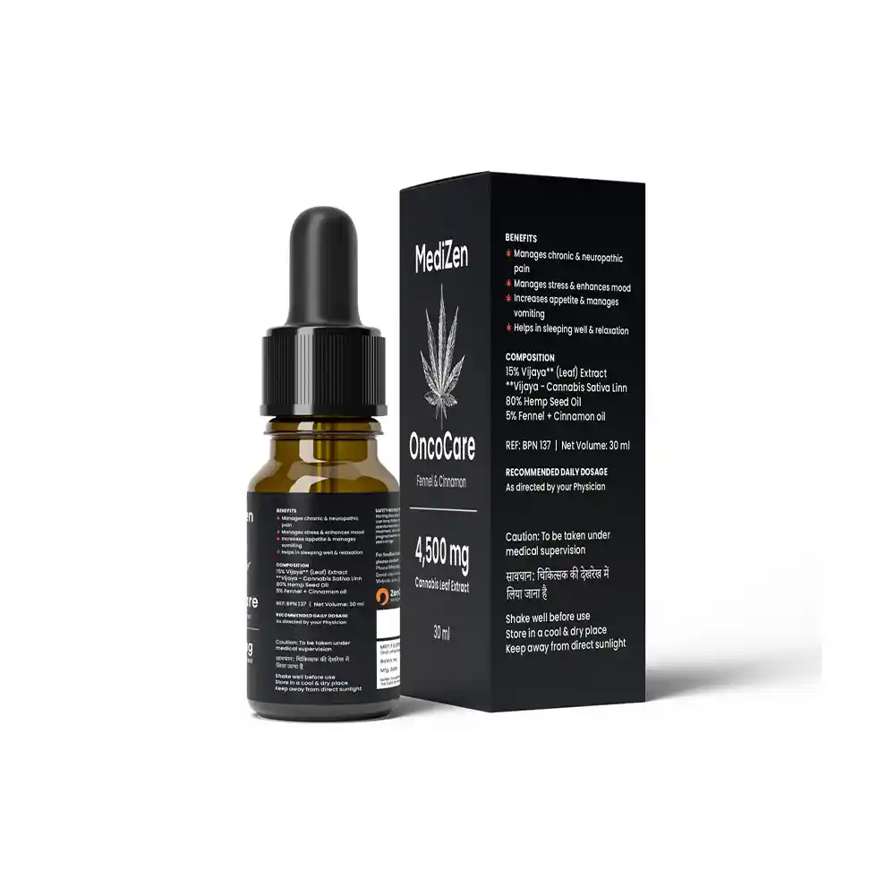 Medizen Onco Care for Pain Relief Oil, 4500 mg on itshemp.in