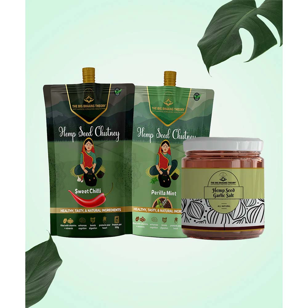 The Big Bhaang Theory Chutney And Salt Combo Pack, 25 gms each on itshemp.in