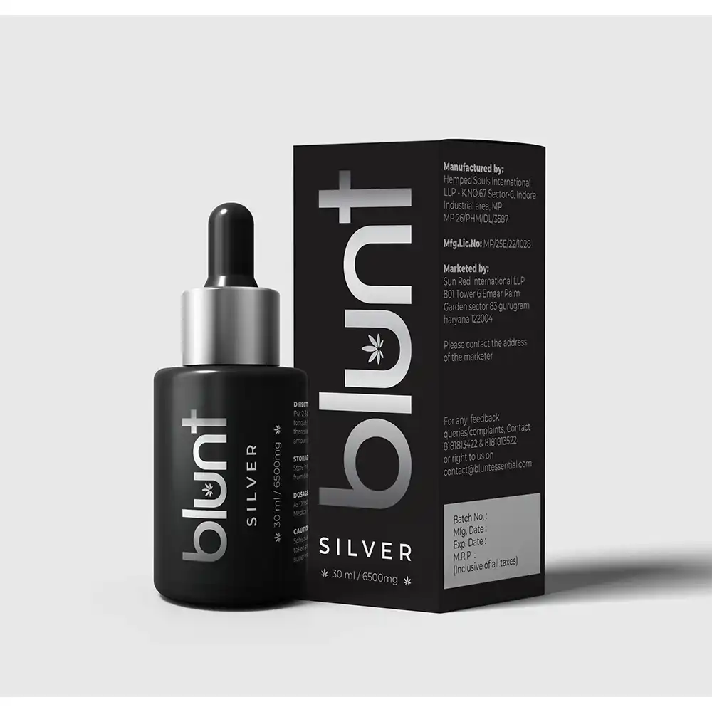 Blunt Essentials Blunt Silver 6500mg, (30ml) on itshemp.in