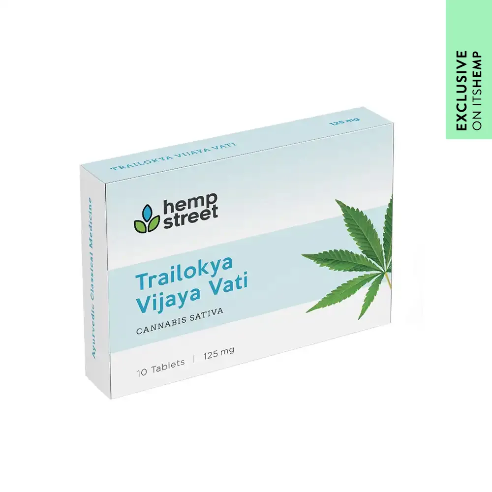 HS174002 Hempstreet Trailokya Vijaya Vati, 10 Tablets (125mg) - Image 1