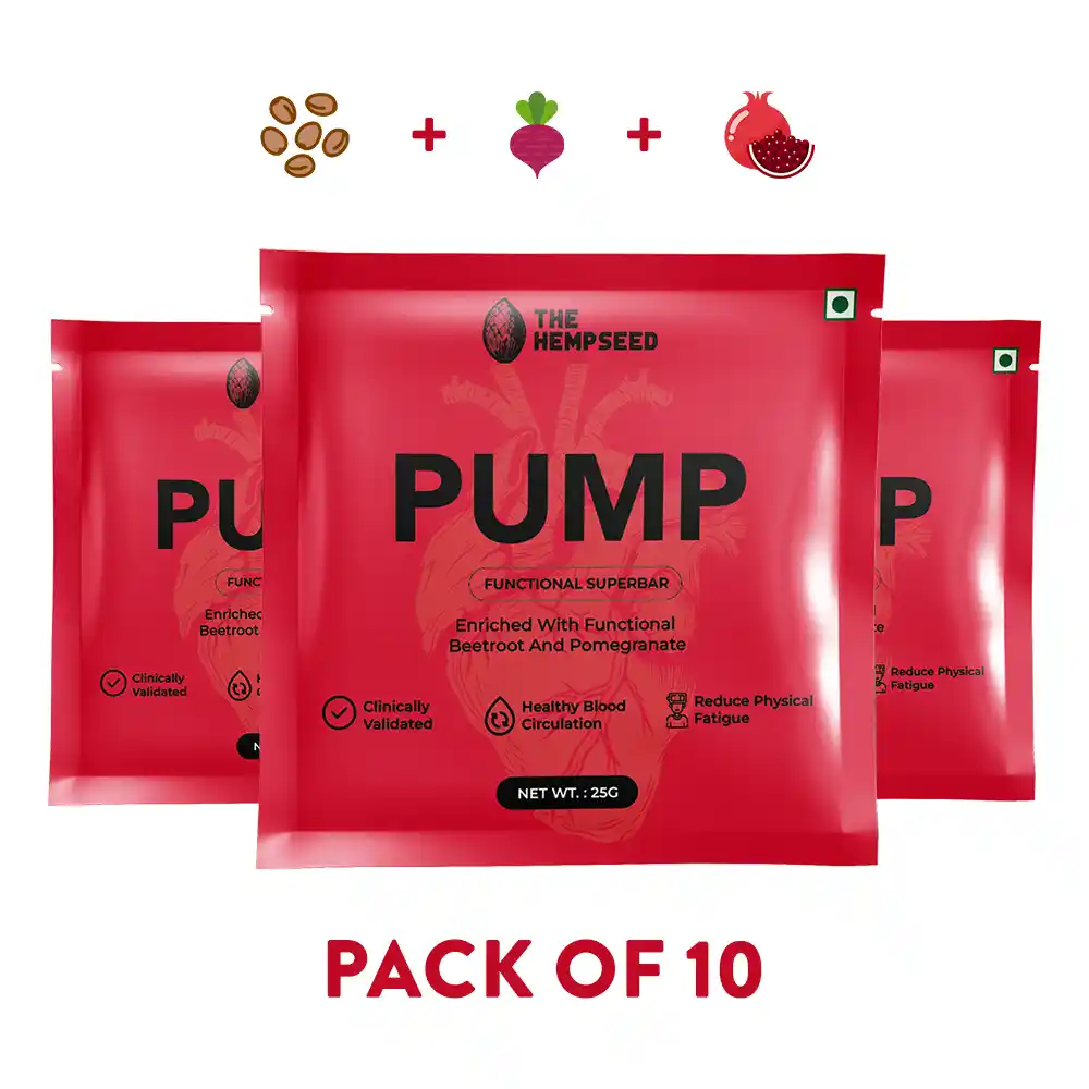 The Hempseed PUMP Functional Superbar (Pack of 10) on itshemp.in