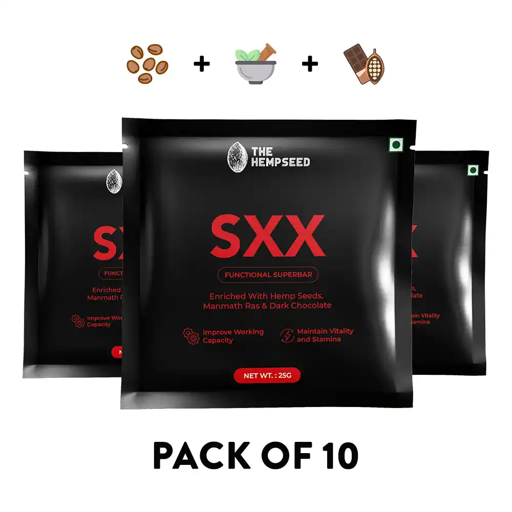 SXX Hempseed Funcation Suberbar on ItsHemp The Hempseed SXX Functional Superbar (Pack of 10) on itshemp.in