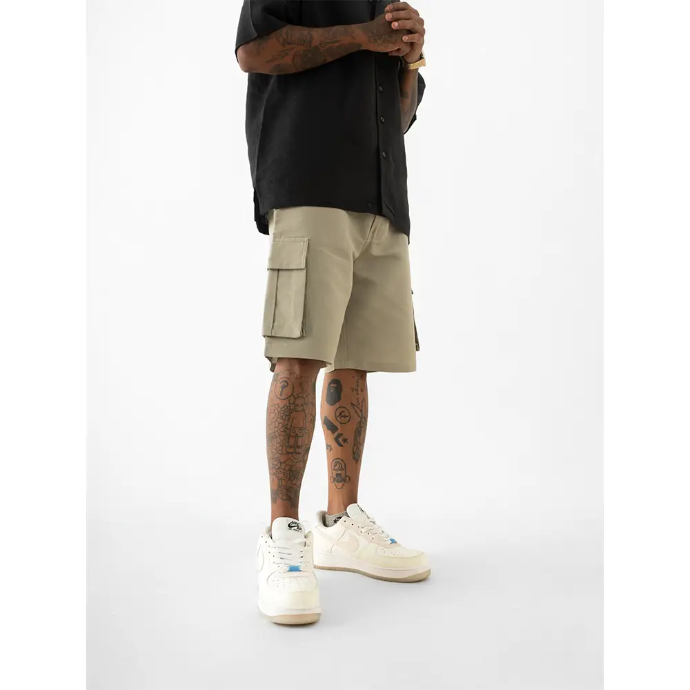 Cannabie Bandana Patchwork Cuban Collar Hemp Shirt (Black) on itshemp.in