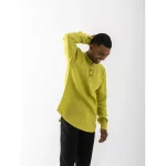 Cannabie Pure Hemp Short Kurta Shirt - Solid (Green) on itshemp.in