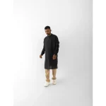 Cannabie Pure Hemp Kurta Long (Black) on itshemp.in