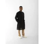 Cannabie Pure Hemp Kurta Long (Black) on itshemp.in