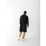 Cannabie Pure Hemp Kurta Long (Black) on itshemp.in