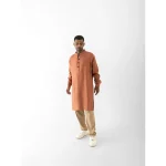 Cannabie Pure Hemp Kurta Long (Brick Red) on itshemp.in