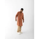 Cannabie Pure Hemp Kurta Long (Brick Red) on itshemp.in