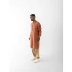 Cannabie Pure Hemp Kurta Long (Brick Red) on itshemp.in