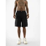 Cannabie Pure Hemp Cargo Shorts (Black) on itshemp.in