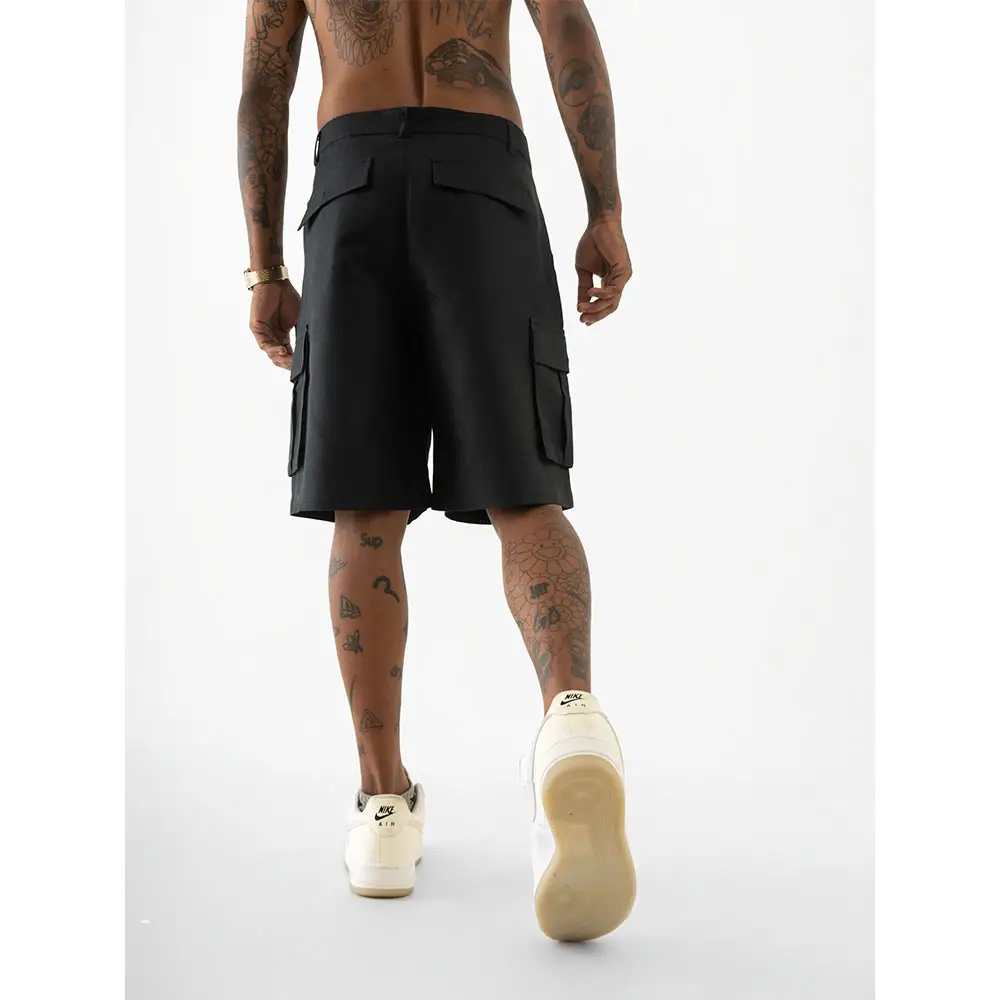 Cannabie Pure Hemp Cargo Shorts (Black) on itshemp.in