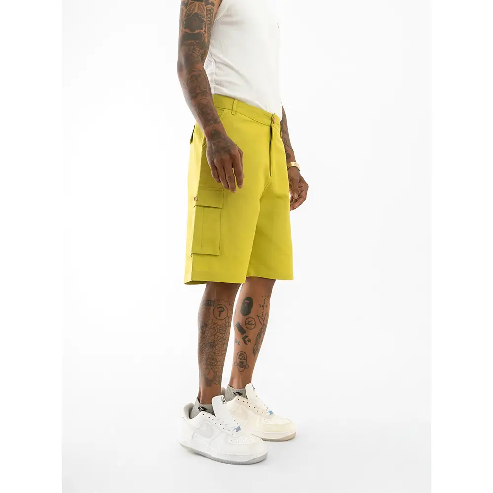 Cannabie Pure Hemp Cargo Shorts (Green) on itshemp.in