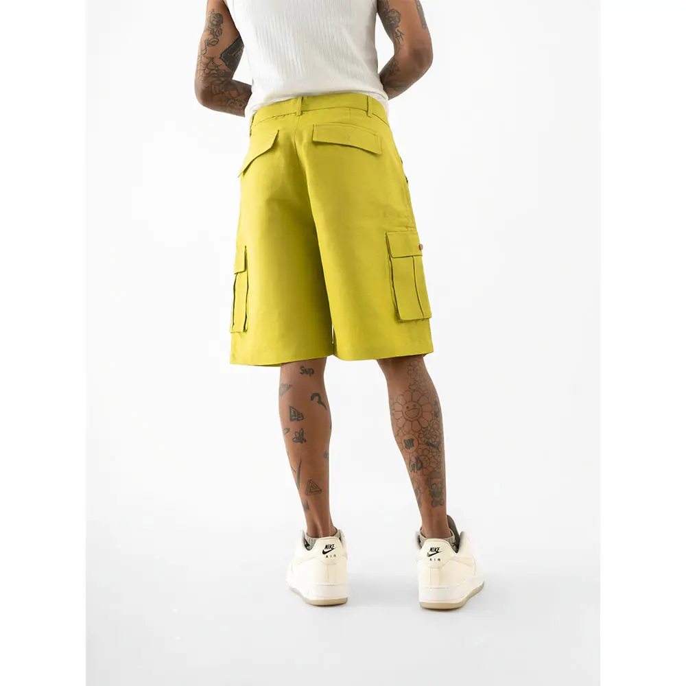 Cannabie Pure Hemp Cargo Shorts (Green) on itshemp.in