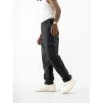 Cannabie Cargo straight fit Pants (Black) on itshemp.in