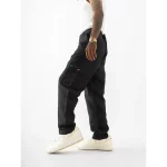 Cannabie Cargo straight fit Pants (Black) on itshemp.in