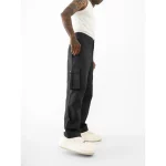Cannabie Cargo straight fit Pants (Black) on itshemp.in