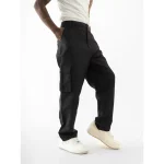 Cannabie Cargo straight fit Pants (Black) on itshemp.in