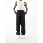 Cannabie Cargo straight fit Pants (Black) on itshemp.in