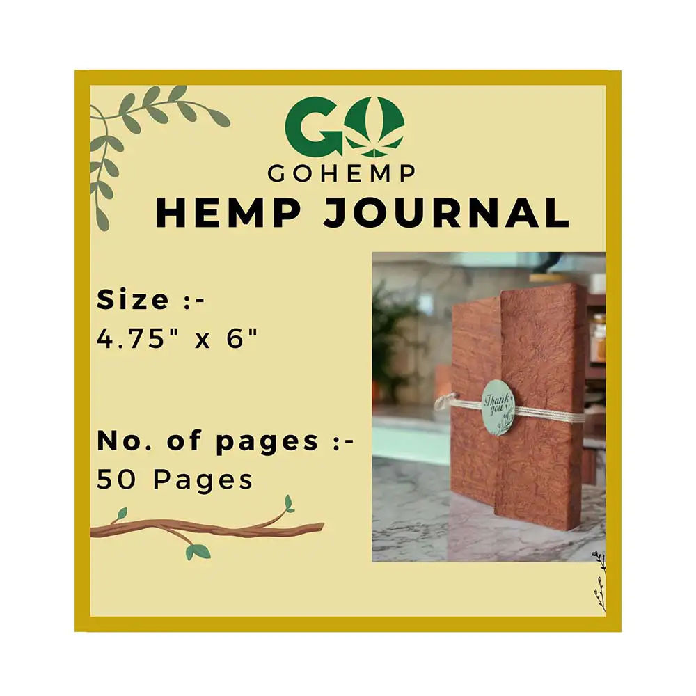GoHemp Handmade Hemp Diary, 4.75" x 6" (80 Pages) on itshemp.in