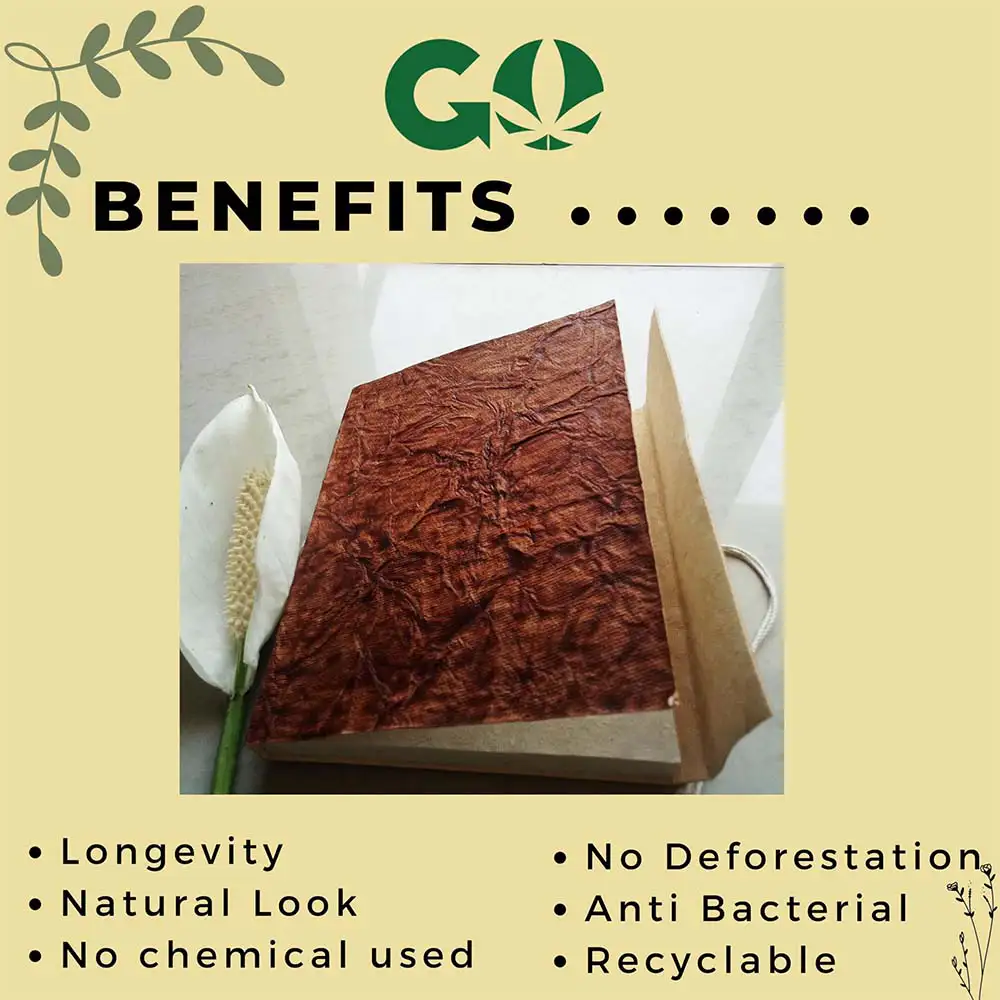 GoHemp Handmade Hemp Diary, 4.75" x 6" (80 Pages) on itshemp.in