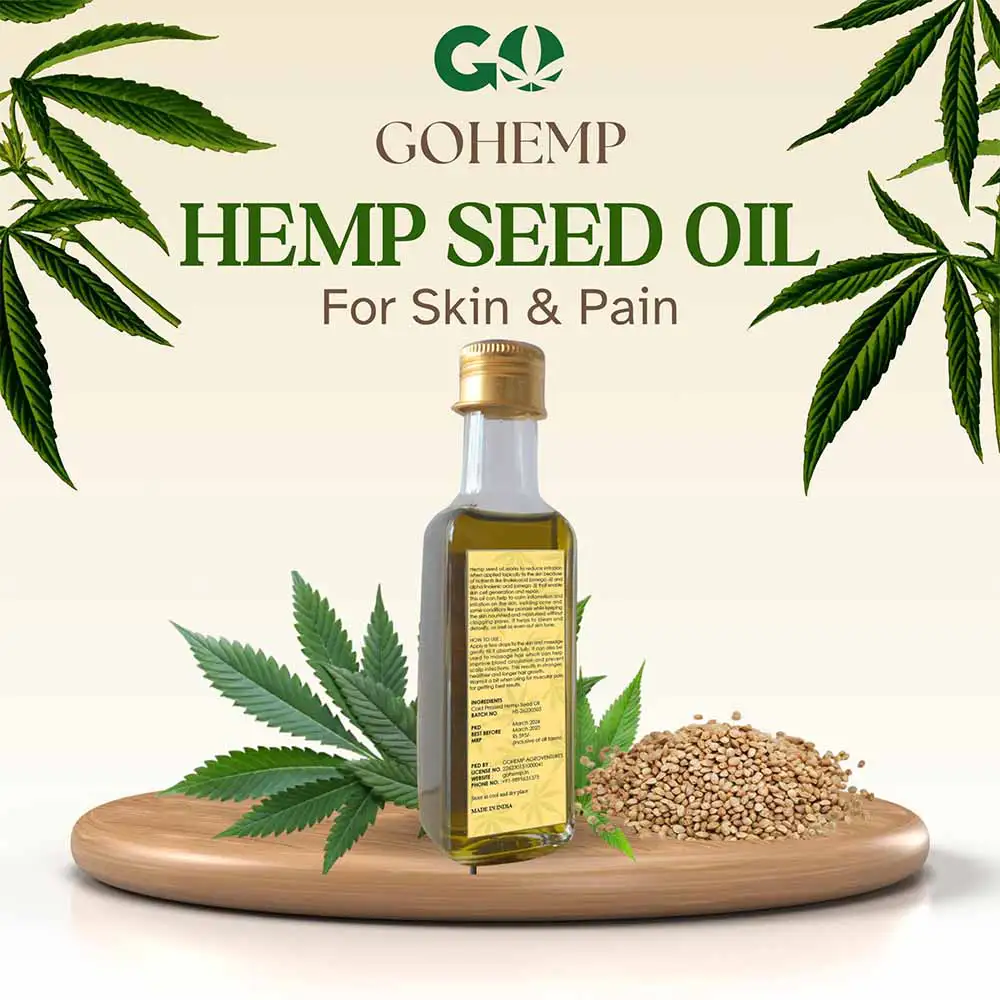 GoHemp Hemp Seed Oil, for Skin (100ml) on itshemp.in