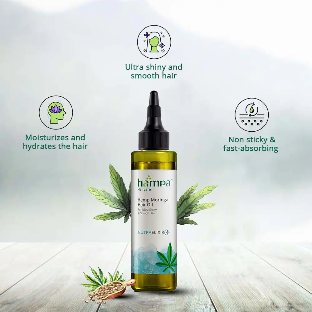 Hampa Hemp Moringa Oil, 100ml on itshemp.in