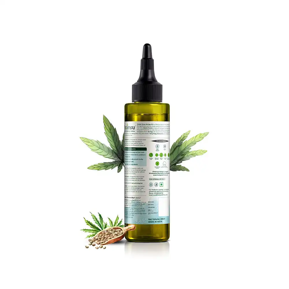 Hampa Hemp Moringa Oil, 100ml on itshemp.in