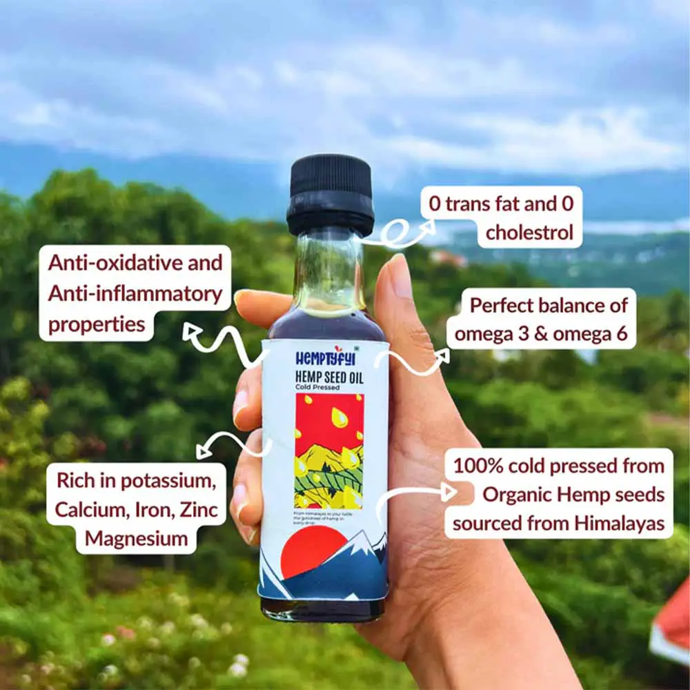 Hemptyful Cold Pressed Hemp Seed Oil 250ml on itshemp.in
