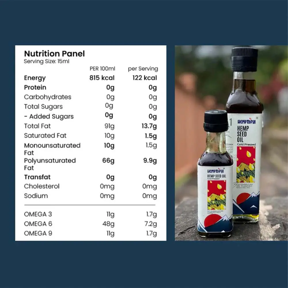 Hemptyful Cold Pressed Hemp Seed Oil 250ml on itshemp.in