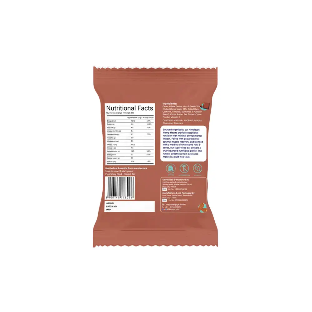 Hemptyful Superseed Bar - Assorted (27g x 6) on itshemp.in