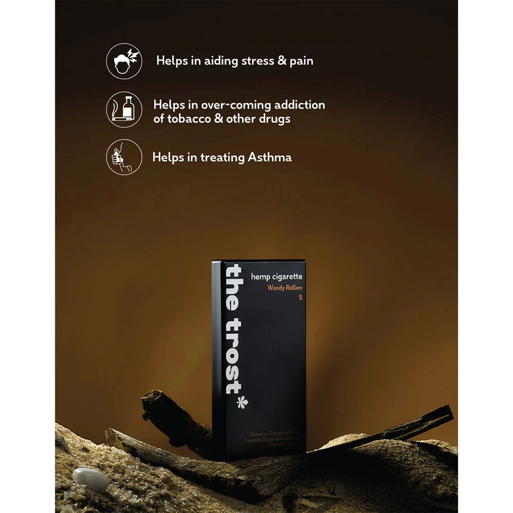 The Trost Hemp Herbal Cigarettes (EARTHY + WOODY) on itshemp.in