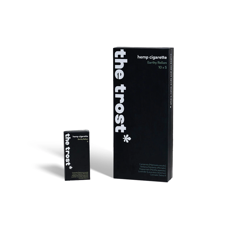 The Trost Hemp Herbal Cigarette - Earthy Rollen (10x5 pack) - Image 1