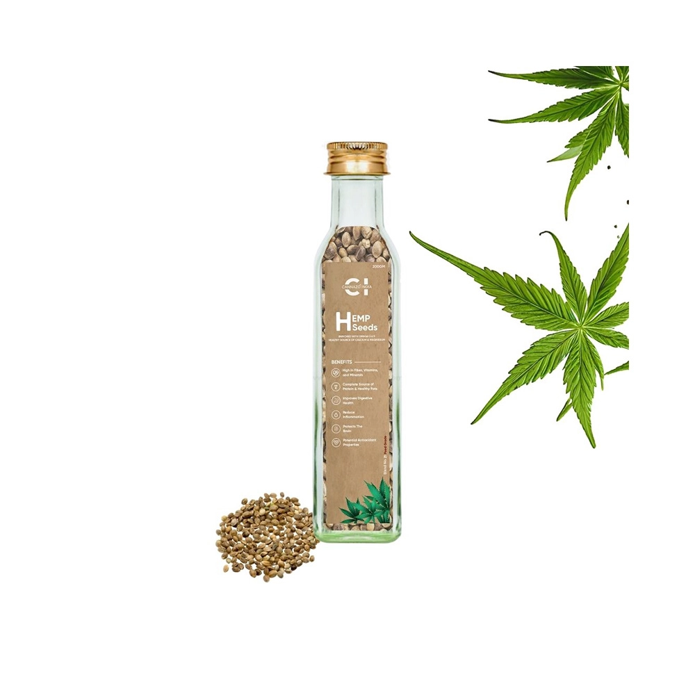 CannazoIndia Whole Hemp Seeds(200gm) - Image 1
