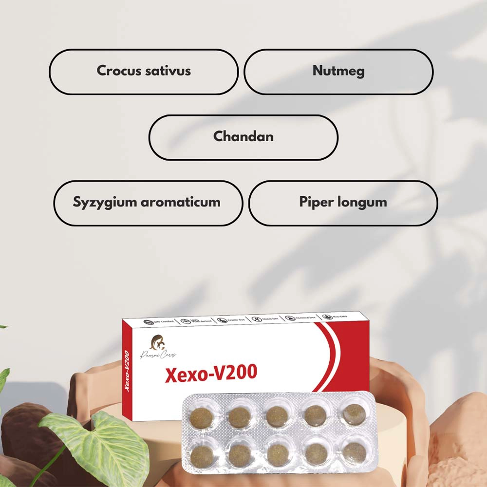 Paarmi Cares Xexo- V200, For Vitality & Vigour  (30 - 100 Tablets) - Image 3