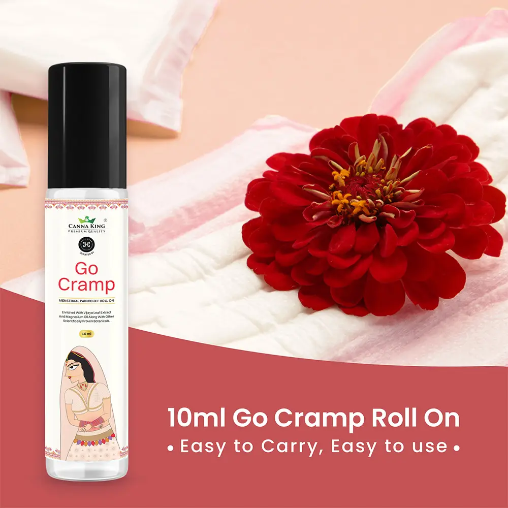 Cannaking Go Cramp: Menstrual Pain Relief Roll on- 10ml on itshemp.in