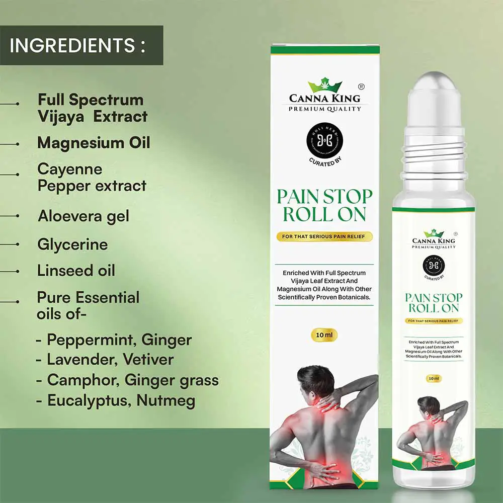 Cannaking Pain Stop Roll on, 10ml on itshemp.in