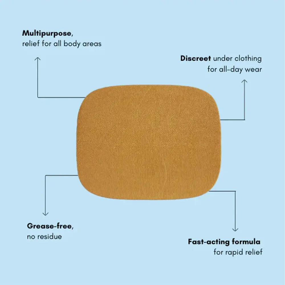 Soqo Senior Secure: Ayurvedic Pain Relief Patch for Muscle Tension and Neuropathic Pain on itshemp.in