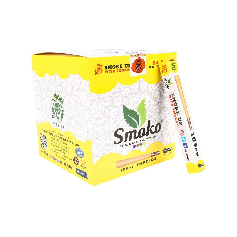 SM185003_1 Smoko Rolling Papers Classic King Size 109 mm, 64 Pcs, Brown (Unbleached) onitshemp.in