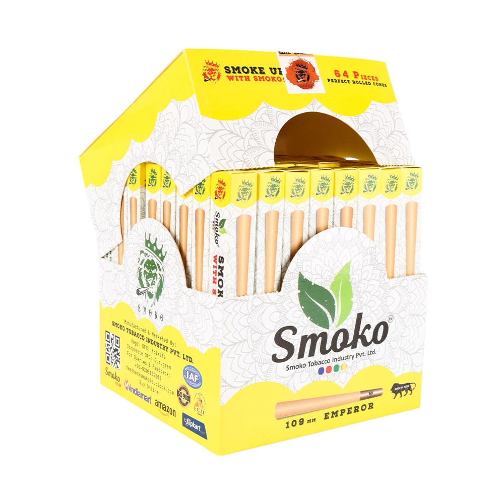 Smoko Rolling Papers Classic King Size 109 mm, 64 Pcs, Brown (Unbleached) onitshemp.in