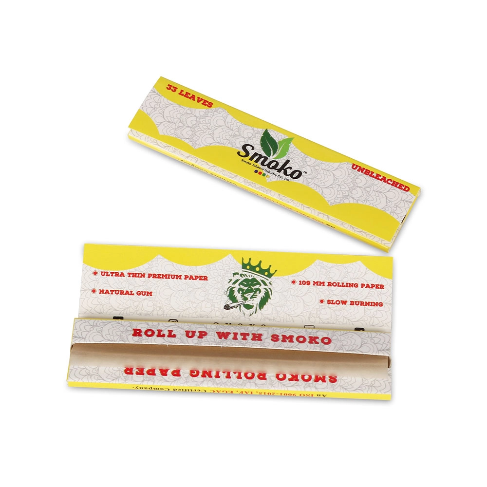SM185005_1 Smoko Rolling Papers Unbleached King Size 33 count (Pack of 7), Brown (Unbleached) on itshemp.in