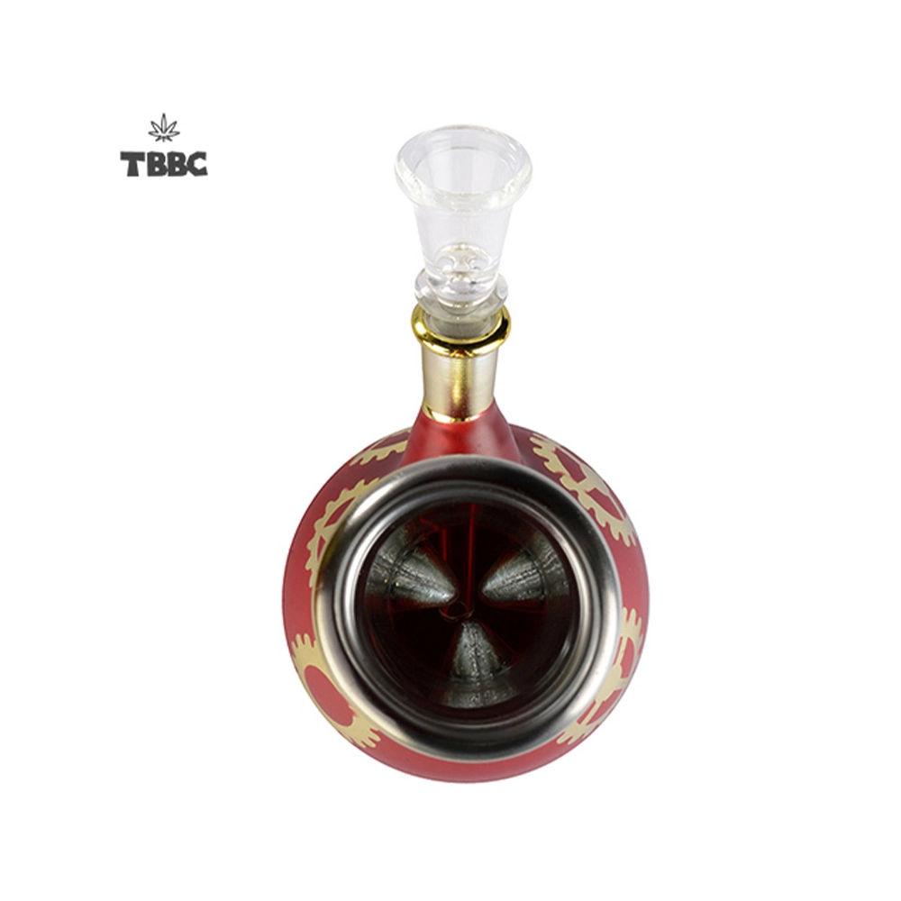 TBBC Red Velvet Golden Wheel 8 inch Percolator Bong on itshemp.in