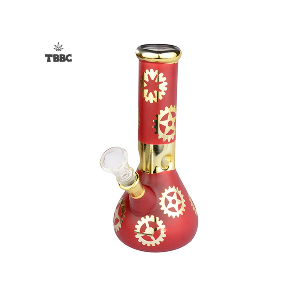 TBBC Red Velvet Golden Wheel 8 inch Percolator Bong on itshemp.in