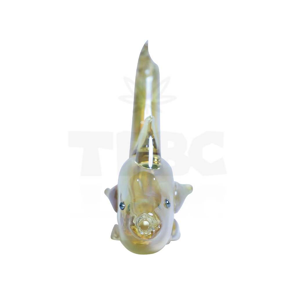 TB189006_3 TBBC Golden Fish Glass Hand Pipe - 5 inches on itshemp.in