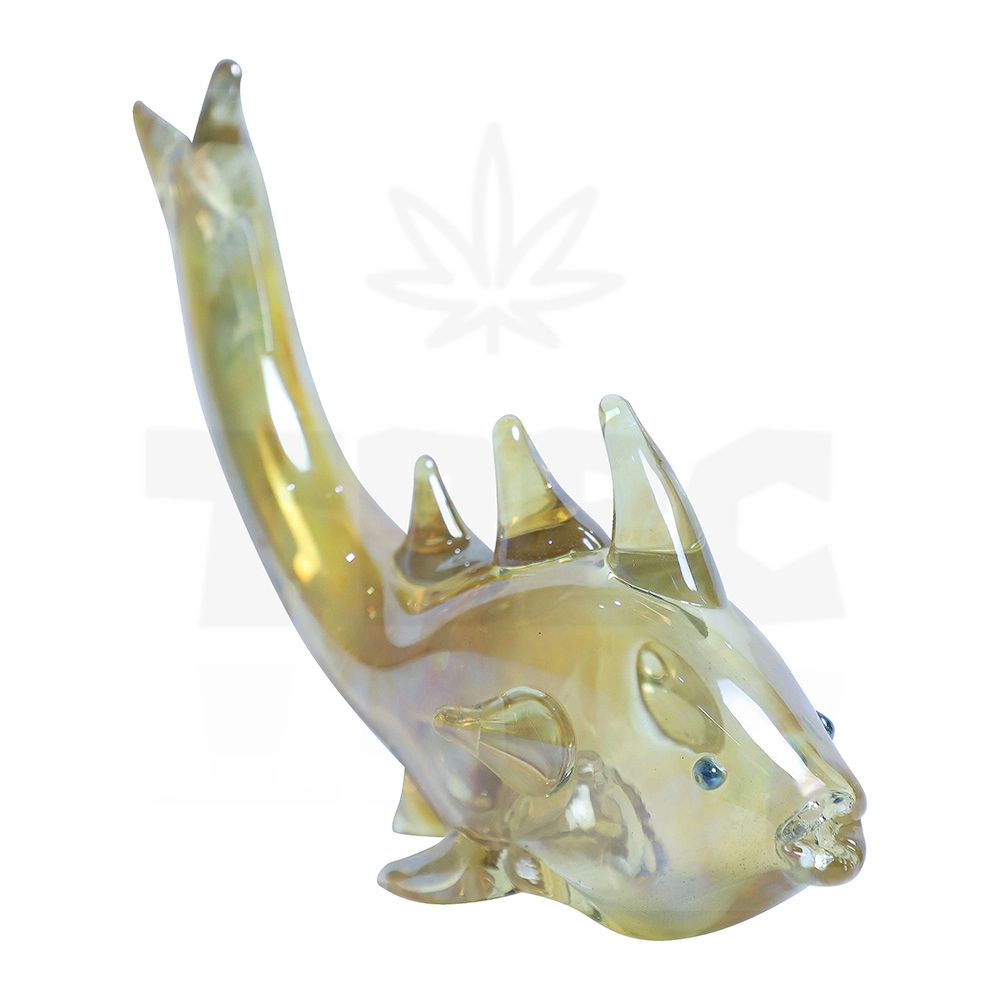 TBBC Golden Fish Glass Hand Pipe - 5 inches on itshemp.in