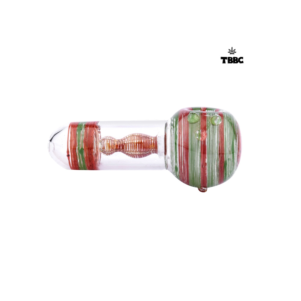 TBBC FAT Boy Crystal Glass Green Pipe - 8 inches on itshmp.in
